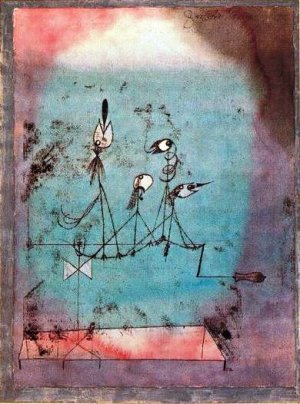 The Twittering Machine Oil Painting by Paul Klee