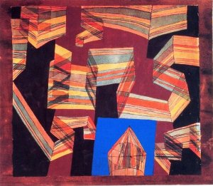 Transparent-Perspectively Oil Painting by Paul Klee