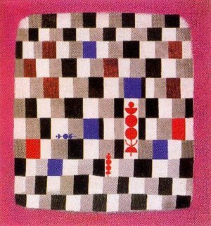 Uberschach Oil Painting by Paul Klee