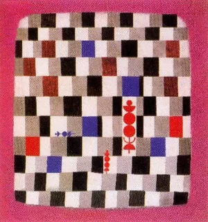 Uberschach Oil Painting by Paul Klee