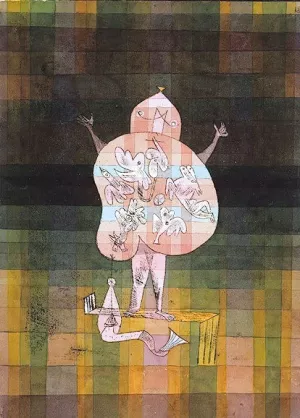 Ventriloquist and Crier in the Moor Oil Painting by Paul Klee