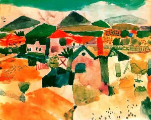 View of Saint-Germain Oil Painting by Paul Klee