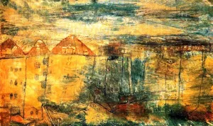 View onto a Square Oil Painting by Paul Klee