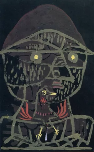 Vogelfanger Oil Painting by Paul Klee