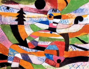 Woman Awakening Oil Painting by Paul Klee