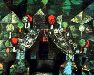 Women's Pavillon Oil Painting by Paul Klee